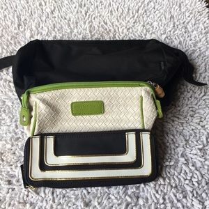 Set of three small bags - make up bag and pencil cases